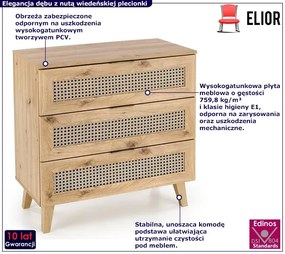 Komoda w stylu rustykalnym z szufladami - Vobo 4X