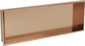 Mexen X-Wall-NR półka wnękowa bez kołnierza 90 x 30 cm, miedź szczotkowana - 19C1903010