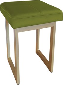 Taboret SOLID tkanina Welur stelaż metalowy STOŁEK LOFT : Kolor Stelaża - Złoty, Kolor tkaniny - VELVET - BL75, Typ tkaniny - Velvet, Wysokość - 60 cm