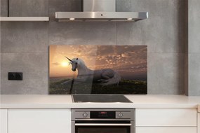 Szkło Ozdobne do Kuchni Jednorożec w Górach o Zachodzie