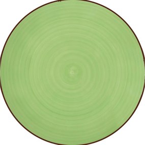 Lamart LT9085 ceramiczny płytki talerz Happy,średnica 26,8 cm, zielony