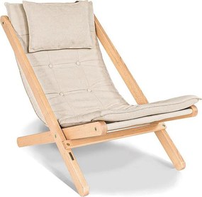 Leżak 1,08x0,62x0,85 m kremowy Allegro