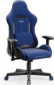 Fotel gamingowy materiałowy granatowy: Diablo X-Starter