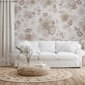 Fototapeta - Vintage Flowers (196x136 cm)