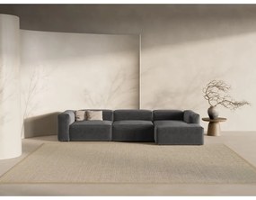 Ciemnoszary narożnik (prawostronny/z szezlongiem) Bergano – Cosmopolitan Design