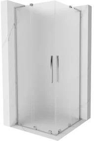 Mexen Velar L Duo kabina prysznicowa rozsuwana 90 x 90 cm, szron, chrom - 871-090-090-02-33-01