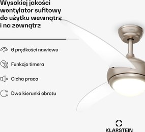 Klarstein El Paso wentylator sufitowy z lampą | 132 cm | 35 W