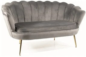 SOFA CAMELLIA 2 VELVET SZARY BLUVEL 14/ZŁOTY SIGNAL