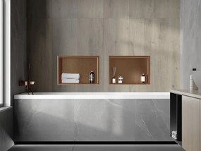 Mexen X-Wall-R półka wnękowa z kołnierzem 45 x 30 cm, miedź szczotkowana - 19C0453010