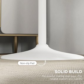 HOMCOM Okrągły stolik barowy biały stół kuchenny do salonu i jadalni stalowy Ø60 x 102 cm | Aosom PL