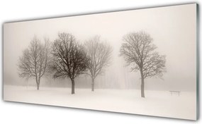 Panel Szklany Zimowa Cisza W Lesie