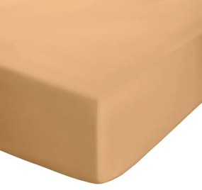 Żółte/pomarańczowe prześcieradło z perkalu z gumką 150x200 cm Easy Iron Percale – Catherine Lansfield