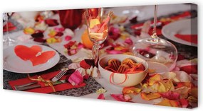 Obraz canvas na ścianę Romantyczny Wieczór z Różami