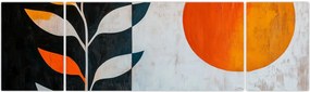 Obraz - Abstrakcja rośliny i słońca (170x50 cm)