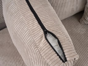 PROMOCJA Beżowa narożna sofa SMART COSARO, dwustronna + 2 poduszki GRATIS II. gatunek