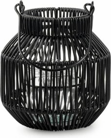 Metalowa latarnia MAREN HALO 18,5 cm, czarna