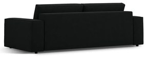 Czarna rozkładana sofa z materiału bouclé 247 cm Jodie – Micadoni Home