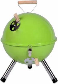 Kolorowy kulisty grill przenośny - zielony
