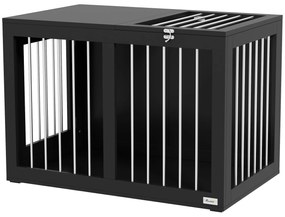 PawHut Klatka dla Psa Czarna 80x50x56,5cm | Aosom PL