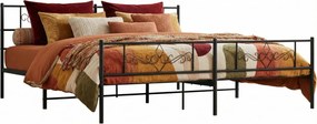 Czarne metalowe łóżko małżeńskie 180x200cm R4-T80