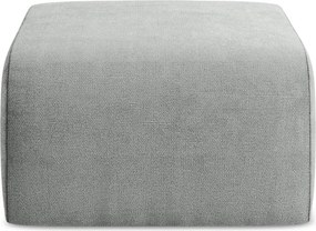 Szary podnóżek z tkaniny szenilowej Lani – Makamii