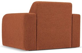 Brązowy fotel z materiału bouclé Molino – Micadoni Home