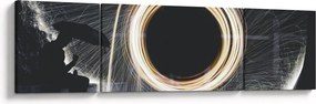 Obraz - Pokaz świateł w deszczu (170x50 cm)