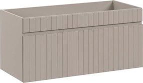 Beżowa szafka umywalkowa z lamelami 100 cm Z7-E42
