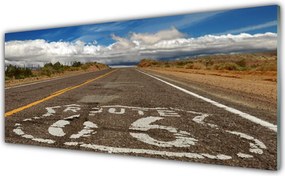 Panel Szklany Pustynna Trasa w Słońcu