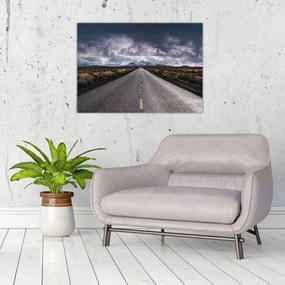 Obraz na szkle drogi na pustyni (70x50 cm)