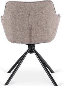 Krzesło Tapicerowane Obrotowe PEONY 2 Cappuccino Nowoczesne Loft