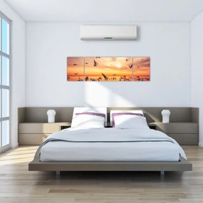 Obraz - Łabędzie (170x50 cm)