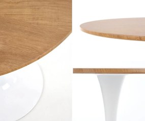 Designerski stół okrągły na jednej nodze Sting