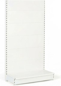 Regał sklepowy jednostronny, pełne ścianki, 1900 x 1000 x 450 mm, podstawowy, biały