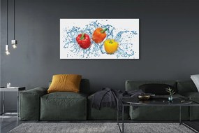Obraz drukowany na płótnie Papryki w Krystalicznej Wodzie