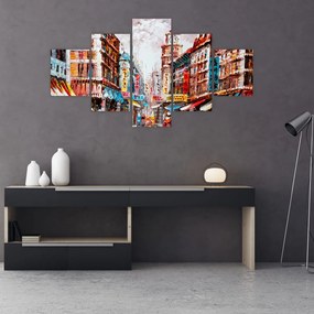 Obraz - Hong Kong, obraz olejny (125x70 cm)