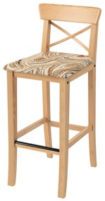 Pokrowiec na krzesło barowe Ingolf z tapicerowanym siedziskiem