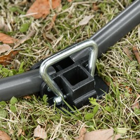 Składane Łóżko Campingowe Outsunny z Boczną Kieszenią i Uchwytem na Napój, Nośność do 136 kg, Stal i Oxford, Zielony+Czarny, 190 x 65 x 40 cm