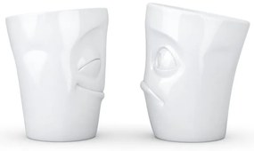 Zestaw 2 białych kubków z porcelany 58products