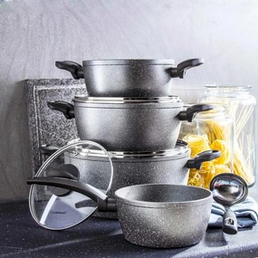 Florina Garnek z pokrywką Lava Stone MG, 24 cm, 4 l, szary, śred. 24 cm