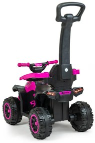 Baby Mix Dziecięcy odpychacz Mega z drążkiem prowadzącym, różowy