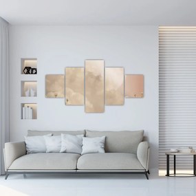 Obraz - Różowa pełnia księżyca (125x70 cm)