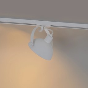 Industrialny reflektor szynowy biały z srebrnym wnętrzem - Magnax