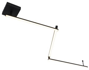 Lampa sufitowa czarna 150,8 cm z wbudowanym LED 3-stopniowy ściemniacz regulowany - AnnuschkaDesignerski Oswietlenie wewnetrzne