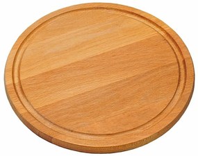 Kesper 85442 Deska do serwowania z drewnabukowego, średnica 25 cm