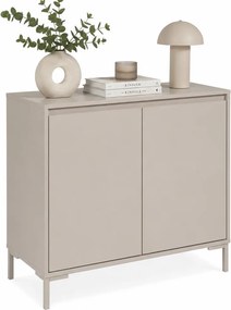 Beżowa komoda Korsika 81 cm, dwudrzwiowa