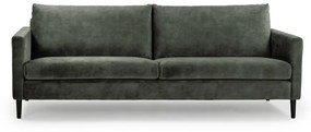 Zielonoszara sofa z aksamitnym obiciem Scandic Adagio, szer. 220 cm