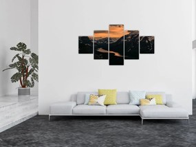 Obraz jeziora między górami (125x70 cm)