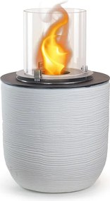 Kominek bioetanolowy RAFFAELLO Pearl White, wolnostojący, do użytku wewnątrz i na zewnątrz, śr. 35 x wys. 55 cm