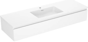 Mexen Orio szafka łazienkowa 140 cm z umywalką Otis, 1 szuflada, biała mat - 91A10-14023-1-BF01-W18M01